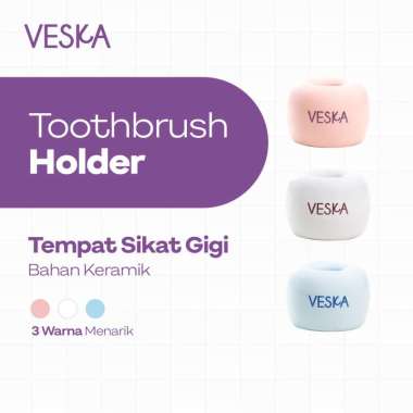 Veska by LEKA Ceramic Toothbrush Holder Blue