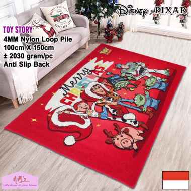 Disney Official Merchandise karpet natal christmas 100 cm x 150 cm anti slip permadani motif kartun 
