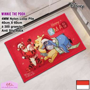 Disney Official Merchandise keset kaki natal christmas 40 cm x 60 cm anti slip motif kartun karakter