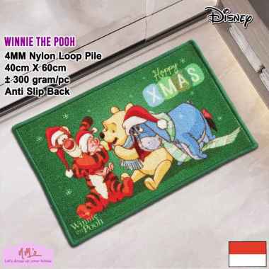 Disney Official Merchandise keset kaki natal christmas 40 cm x 60 cm anti slip motif kartun karakter