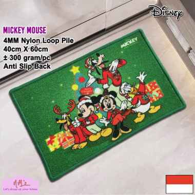 Disney Official Merchandise keset kaki natal christmas 40 cm x 60 cm anti slip motif kartun karakter