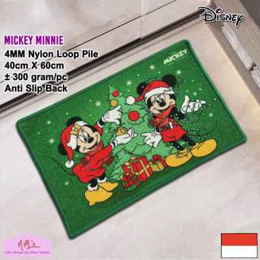 Disney Official Merchandise keset kaki natal christmas 40 cm x 60 cm anti slip motif kartun karakter