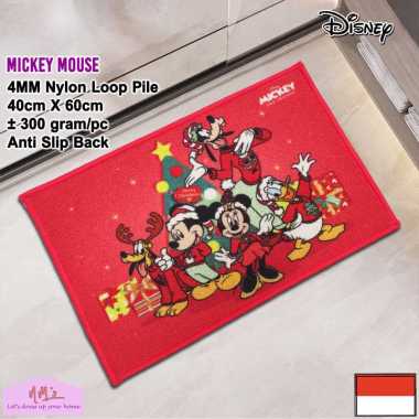 Disney Official Merchandise keset kaki natal christmas 40 cm x 60 cm anti slip motif kartun karakter