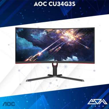 AOC CU34G3S Gaming Monitor LED (34"/WQHD/Curved/1ms/165Hz ) Packing standar