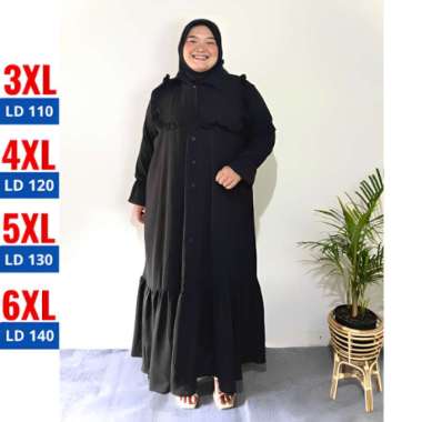 Garede - Dress Gamis Jumbo Syari Terbaru Baju Lebaran Wanita 6XL Putih