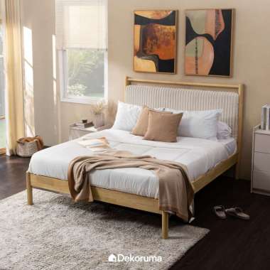 Dekoruma GIYA Headboard & Divan / Dipan dan Sandaran 180 x 200 (Untuk Kasur 180 cm x 200 cm) - Krem
