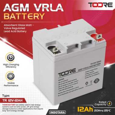 Toore Aki Baterai AGM VRLA 12V 12AH - 12V 65AH For UPS 12V-65AH
