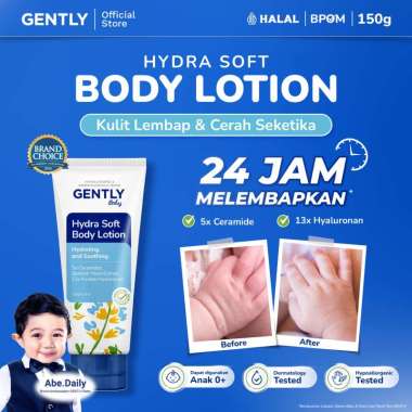 Hydra Soft Body Lotion 150gr | Body Lotion Moisturizer Bayi dan Anak | 5x Essential Ceramide + 13x K