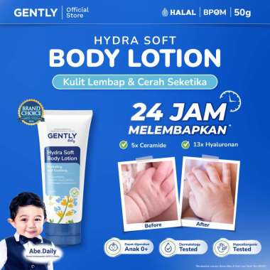 Hydra Soft Body Lotion 50gr | Body Lotion Moisturizer Bayi dan Anak | 5x Essential Ceramide + 13x Ko