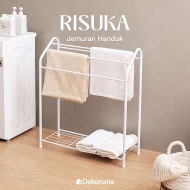 Dekoruma RISUKA Rak Jemuran Handuk / Gantungan Handuk - White