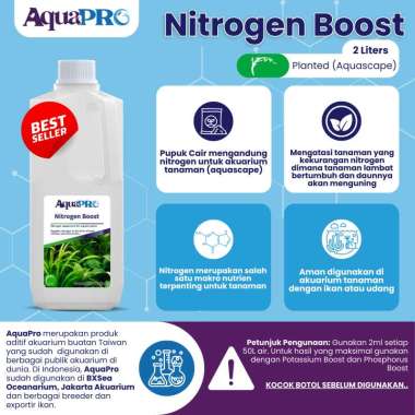AquaPro Nitrogen Boost 2Liter/67.6floz Pupuk Cair Nitrogen Aquascape