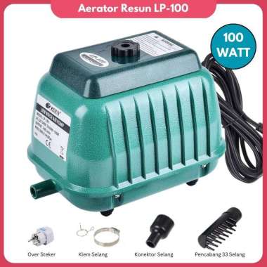 Pompa Aerator Resun LP 100 Mesin Blower Udara Kolam Ikan 100 Watt Pompa Gelembung Udara