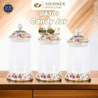 Vicenza GA301 Toples Permen Kaca Motif Melati white