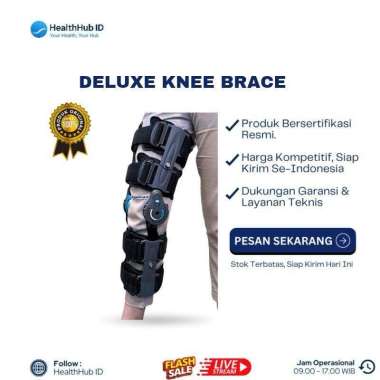 Healthhub - Deluxe Knee Brace - Penyangga kaki - Alat bantu ortopedi