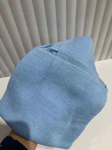 SYAL BAHU RAJUT / SYAL RAJUT KOREAN POLOS Biru