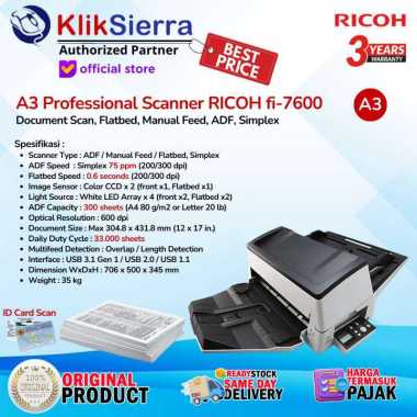 Scanner Fujitsu / Ricoh FI Series FI-7600 - Garansi Resmi