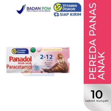 PANADOL CHEWABLE 10'S | Tablet Kunyah Anak Meredakan Demam & Nyeri Anak