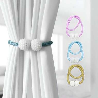OEM ONE-C1231 Tali Pengikat Gorden Mutiara Model Klip Pengait Hordeng Curtain Ball / Tali Tirai Akse
