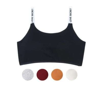 Hersy Sport Bra Wanita Sexy Love Secret Pakaian Dalam Wanita Gym BH Workout Fashion Hitam