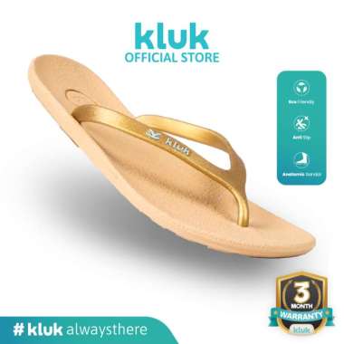 KLUK Sandal Jepit Wanita - Luna Uno Meta Gold - Anatomic Premium Sandal 41