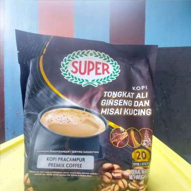 Kopi Super Power Tongkat Ali (20x30gr) Super Kopi Pracampur Power Tongkat Ali Premix Coffee