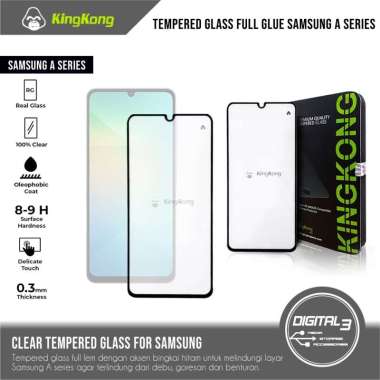 KingKong Tempered Glass Full Glue Screen Protector Samsung A01 A03 A05 A06 A10 A10s A11 A12 A13 A14 