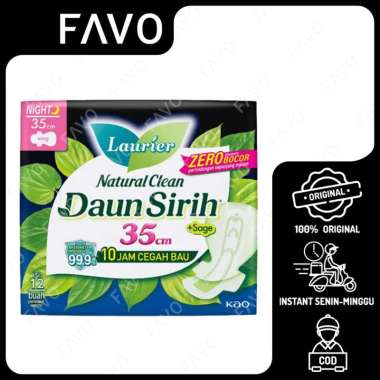 Laurier Natural Clean Night Wing 35 cm - 12 Pads