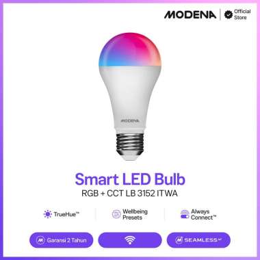 MODENA Smart LED Bulb RGB + CCT 15W | LB 3152 ITWA Lampu WiFi 15 Watt