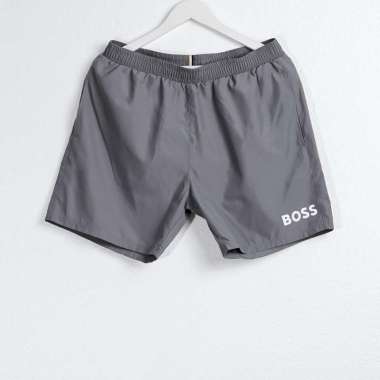 Celana HUGO BOSS DOLPHIN BIG TEXT WHITE SIDE GREY SHORT PANTS 100% ORIGINAL 2XL