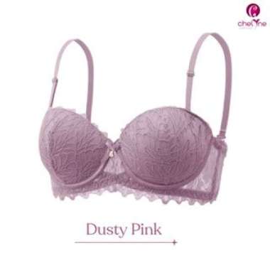 Chelyne BH Brukat Lace B813 Half Cup Bra 34/38 - Comfortable Bra Dengan Kawat Penyangga. Size 34/75