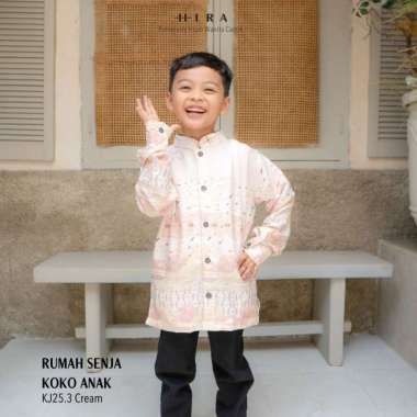 HIRA - Rumah Senja Cream Series Family Set Hijabwanitacantik | Sarimbit Lebaran - Dress Gamis Baju K