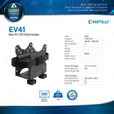 Bracket Mini PC CPU Holder Oximus EV41 Vesa Holder Pole Holder Underdesk Mount Custom Adjustable Wid