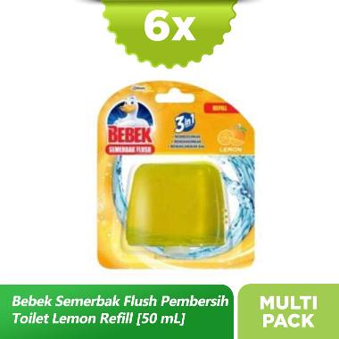 Bebek Semerbak Flush Pembersih Toilet Lemon Refill [50 mL] isi 6 Pcs