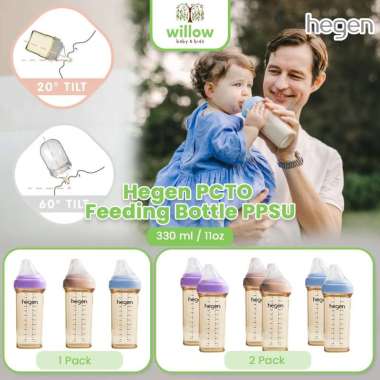 Botol Susu - Hegen PCTO Feeding Bottle PPSU 330Ml/11Oz 1Pack Pink