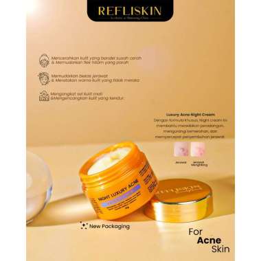 Night Cream Luxury Original Clinic Refli Skin x Lglow Beauty Luxury Night Acne