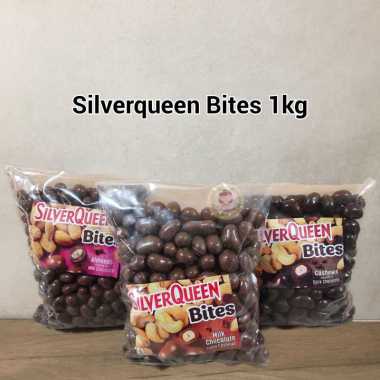 Silverqueen Bites Almond, Cashew, Dark Cashew 1kg ( DS Bgr ) ALMOND 1KG