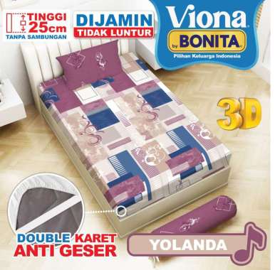 Sprei Viona By Bonita Ukuran Single 120x200 T.25 Yolanda