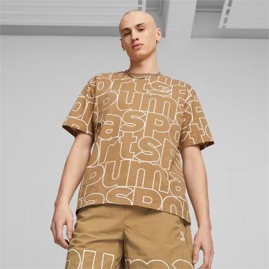 Puma Men Sportswear PUMA TEAM AOP Tee Kaos Pria [62133585] S Toasted-AOP