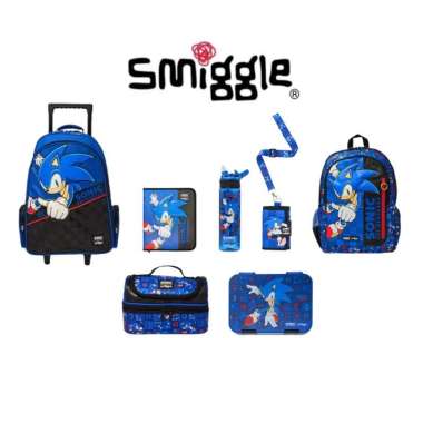 Smiggle Tas Anak Backpack Sekolah Trolley Ransel Sonic Backpack