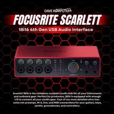 Focusrite Scarlett 18i16 4th Gen USB Audio Interface