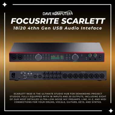 Focusrite Scarlett 18i20 4th Gen USB Audio Interface