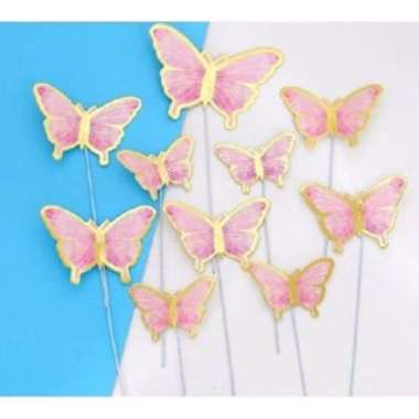 Topper Kupu Kupu Dekorasi Kue / Topper Kupu Dekorasi Buket / Topper Kupu Hiasan Kue Ulang Tahun / To