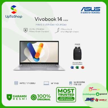 Asus Vivobook 14 A1404VA-VIPS712M Core i7-1355U 16GB 1TB 14" W11+OHS21 Silver