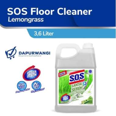 SOS Karbol Wangi Antibacterial - Lemon Sereh [3.6 L]