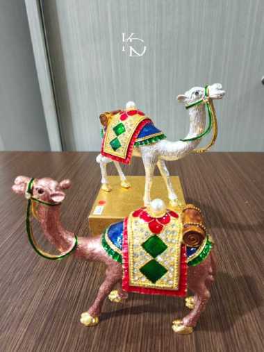 UNTA Patung Perak Unta Arab Patung Hias Unta Tempat Perhiasan Unta Souveni Ornamen Pajangan Islami S