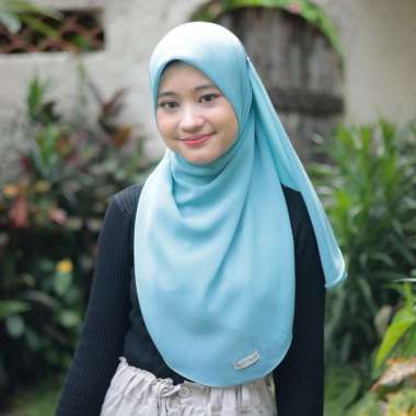 Tiebymin - Amna Hijab Oval Malaysia Motion Blue Amna