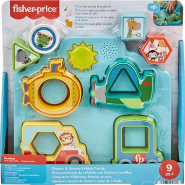 Fisher Price Shape & Sounds Vehicle Puzzle - Maina Edukasi Anak HRP31