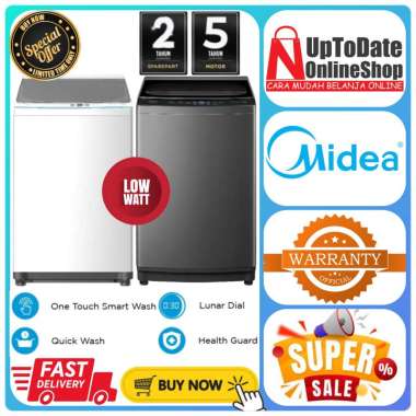 MESIN CUCI MIDEA MA100W75 MA-100W75 MA 100W75 1 TABUNG 7.5KG SUPER LOW WATT MESIN CUCI TOP LOADING M