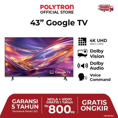 POLYTRON 4K UHD Smart Google TV 43 Inch PLD 43UG5059