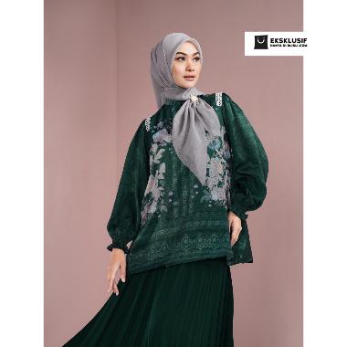 Nada Puspita Whisper of Serenity Ruffle Blouse - Emerald L